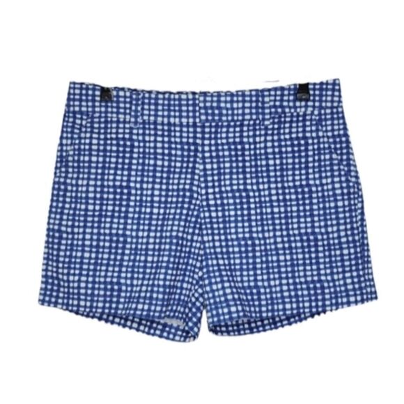 Tommy Hilfiger Blue Gingham 5" Chino Shorts Size 8 - Picture 1 of 5